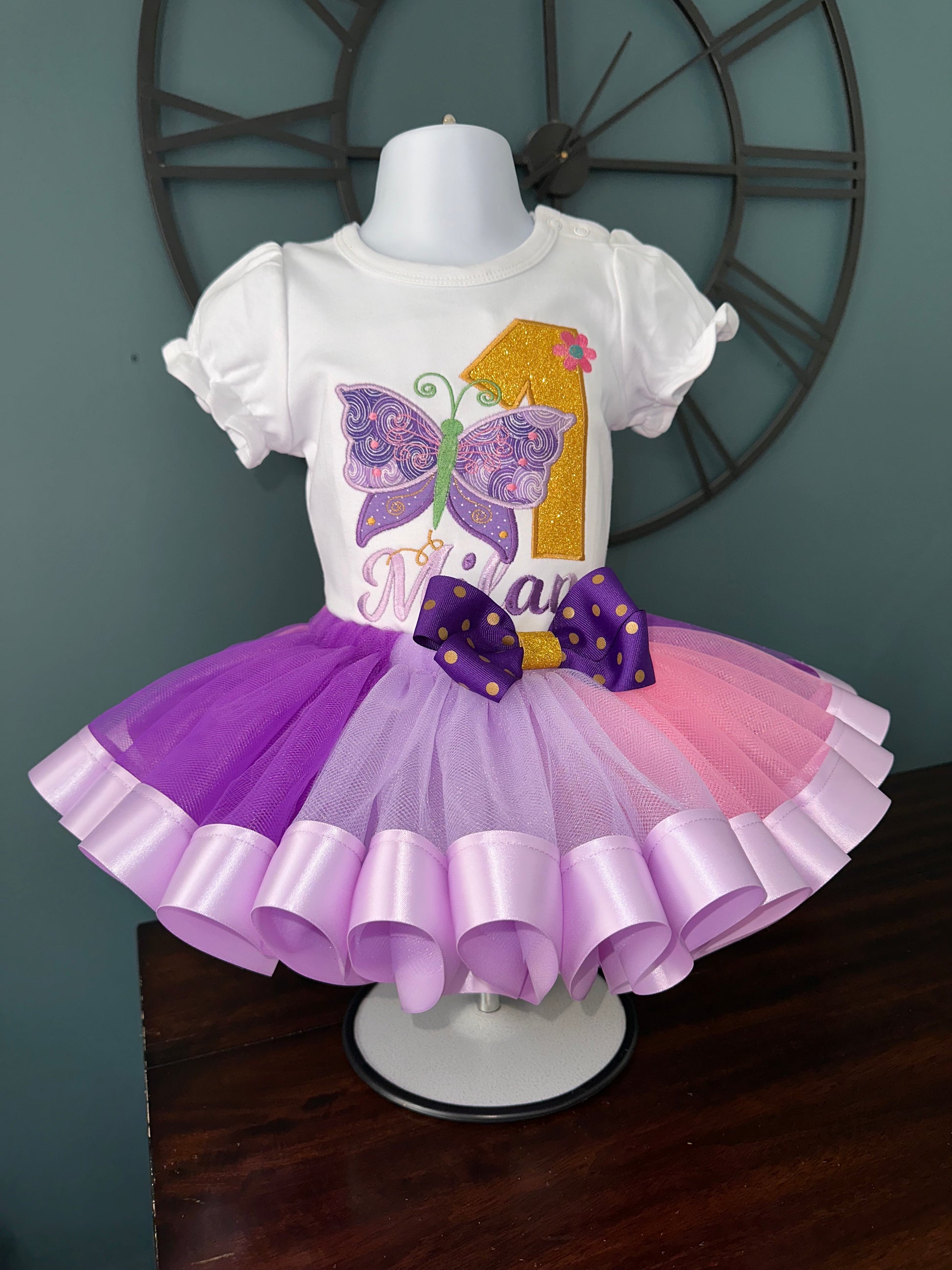 Butterfly birthday outfit for girls