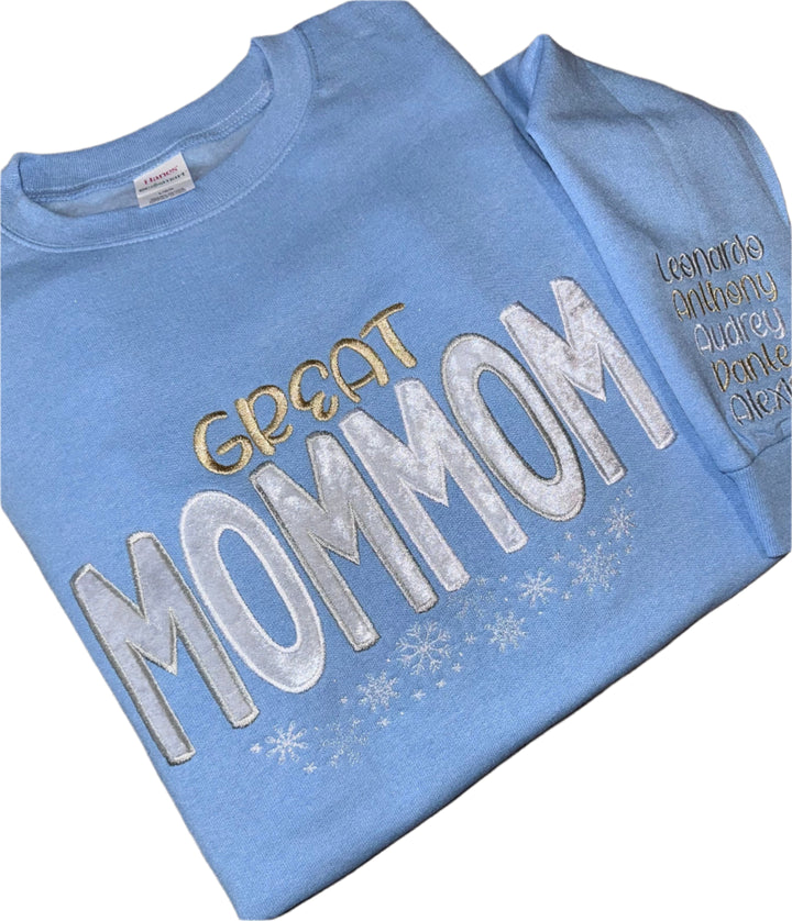 Personalizable Embroidered Mama sweatshirt