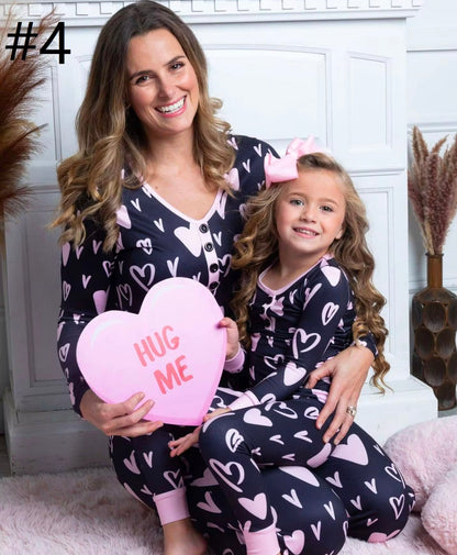 Mommy and me Valentine's day Pajamas