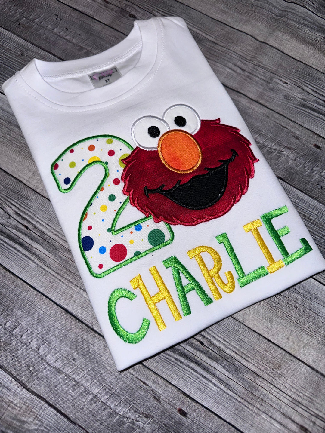 Personalized Red Monster Birthday shirt|Custom Elmo-Inspired Birthday shirt for boys