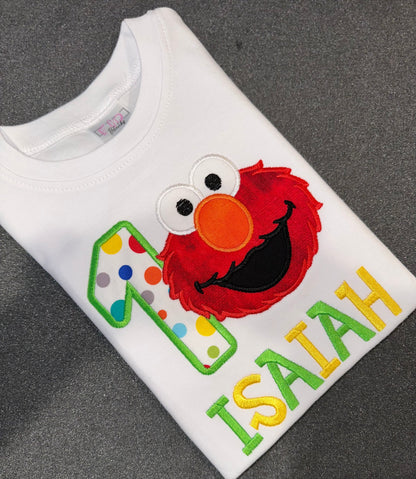 elmo birthday shirt. Sesame Street birthday theme shirt and ideas