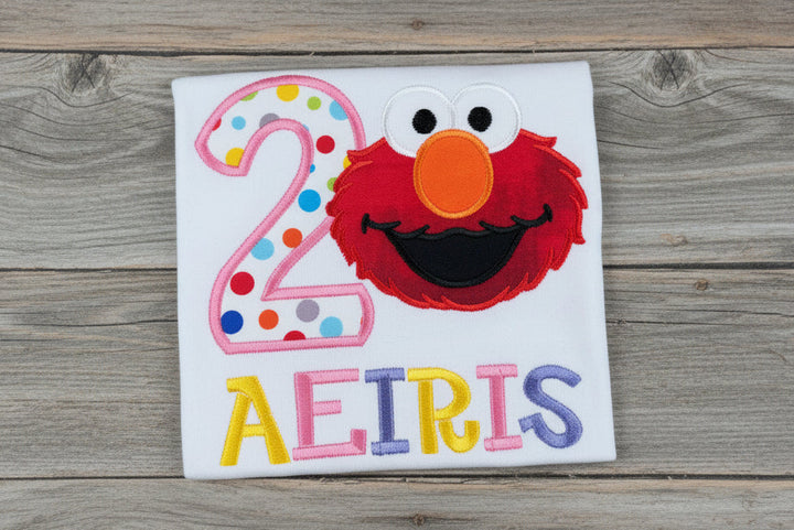 Personalized Elmo Inspired Shirt for girls
