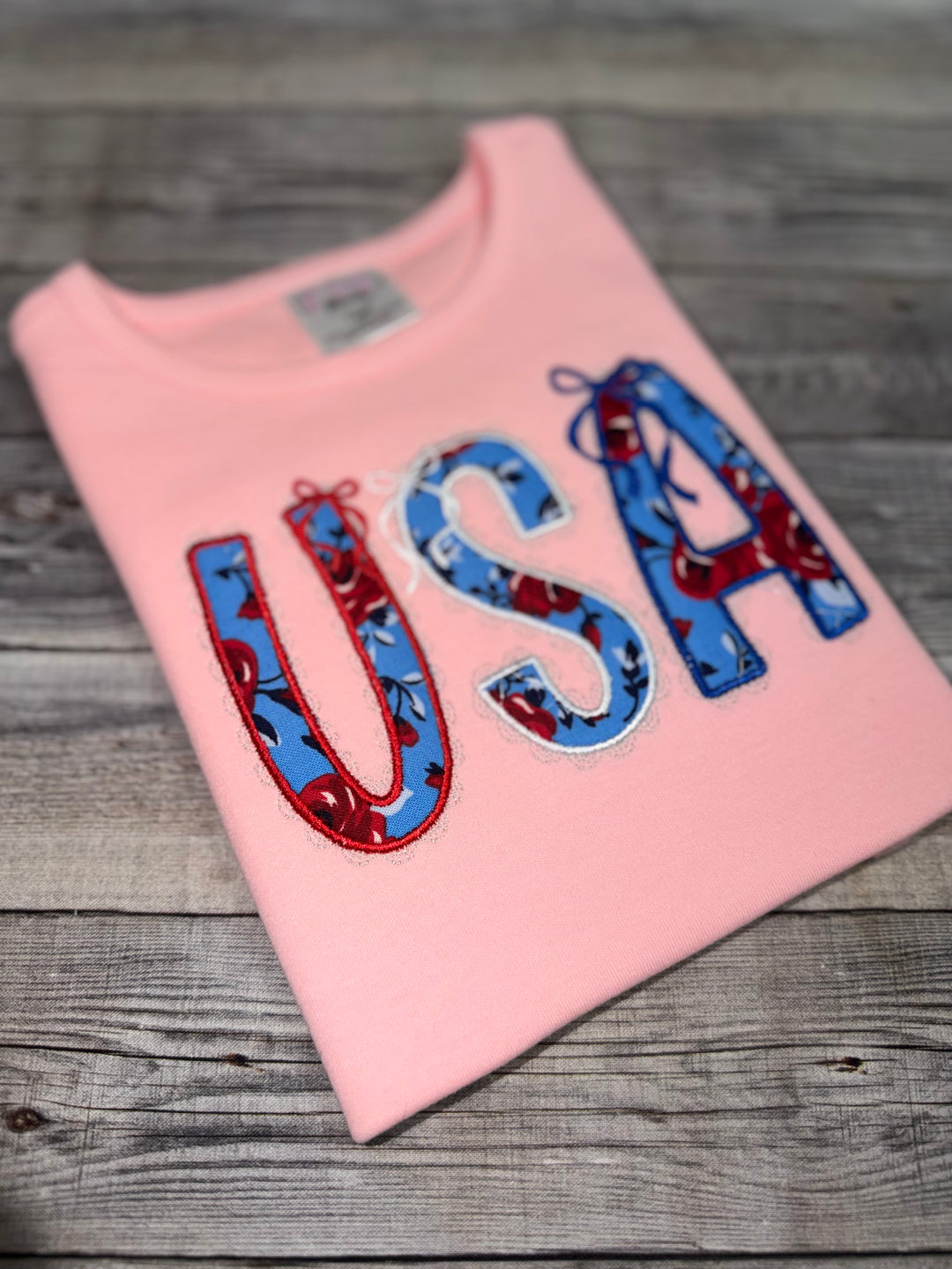 Patriotic USA Applique Shirt