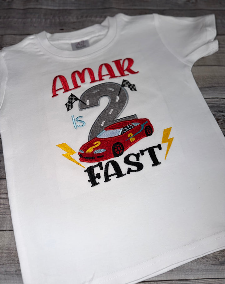 Race Car 2nd Birthday Shirt