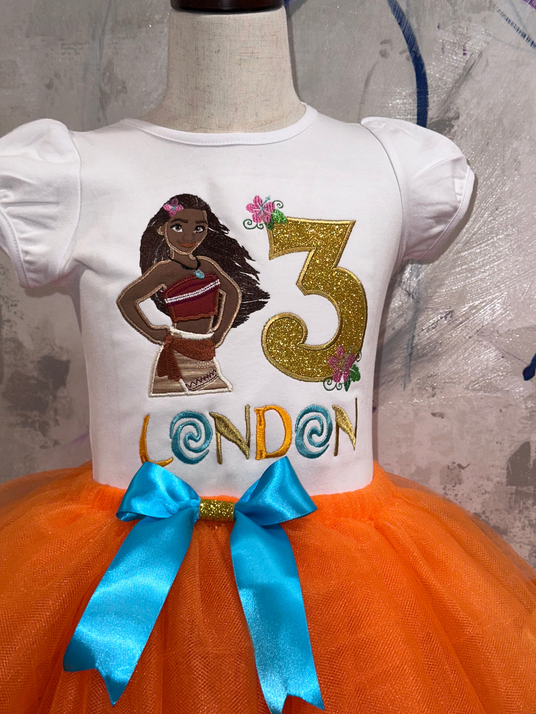 Moana Inspired 3rd Birthday Tutu Outfit