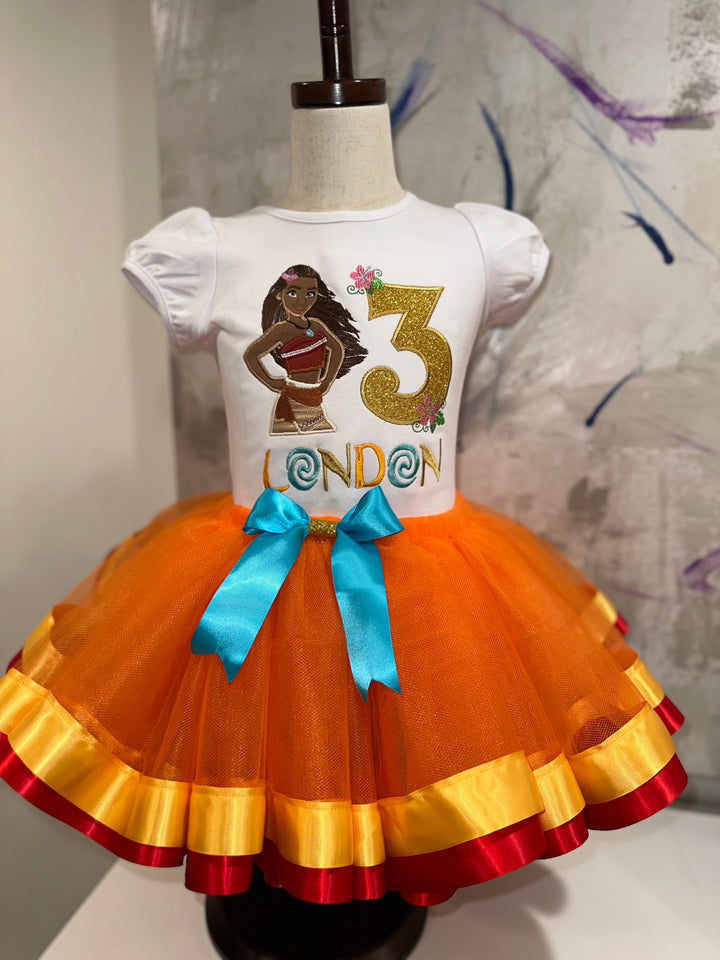 Moana Inspired 3rd Birthday Tutu Outfit