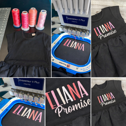 The Signature Black Tutu Romper – Personalized Name | Classic, Signature & Luxe Set