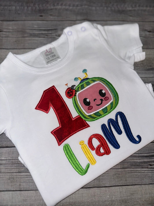 CoC0co-melon birthday shirt-boys