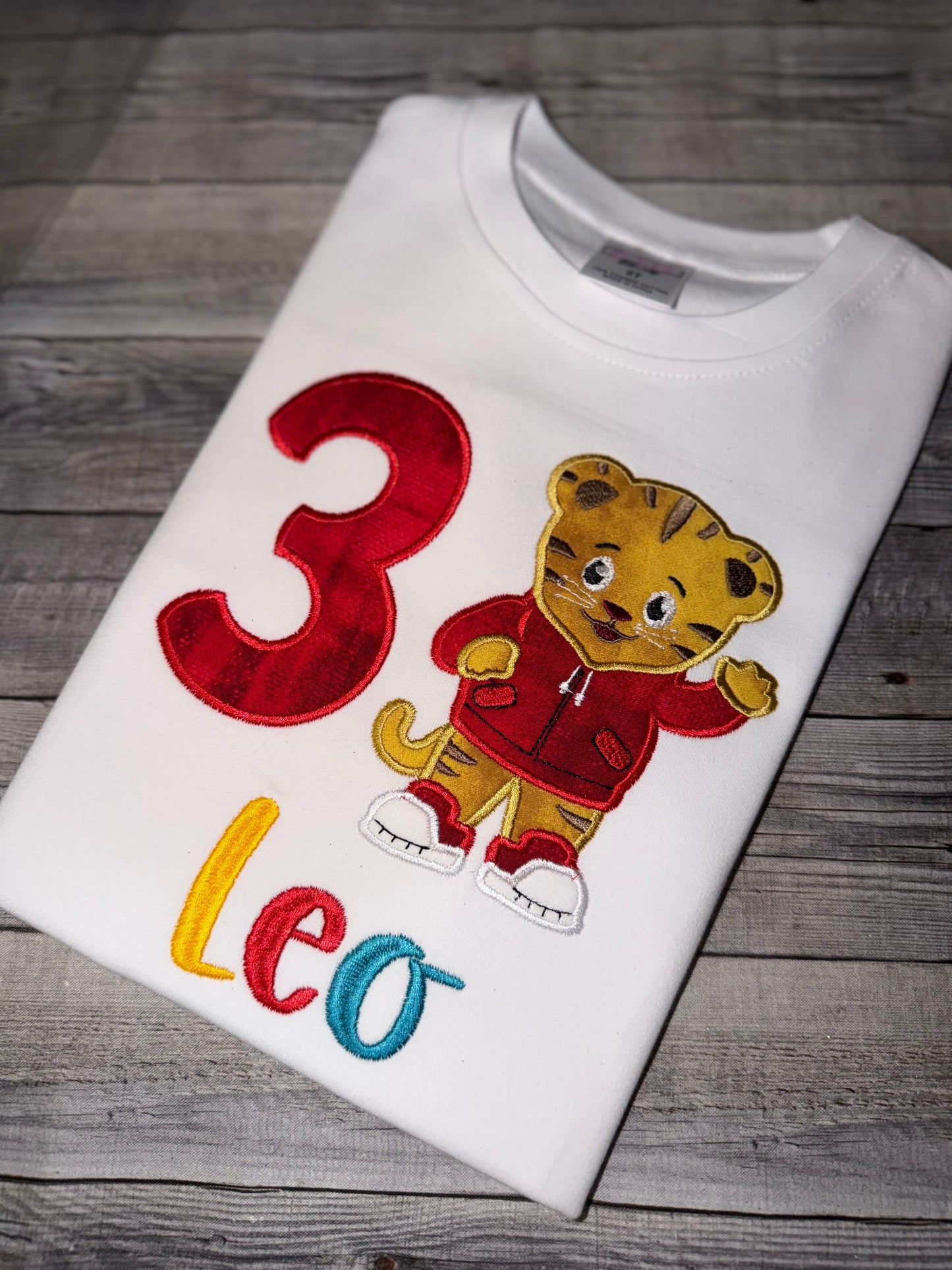 Customized Daniel Tiger Inspired Birthday Shirt – Personalized Toddler Birthday Shirt