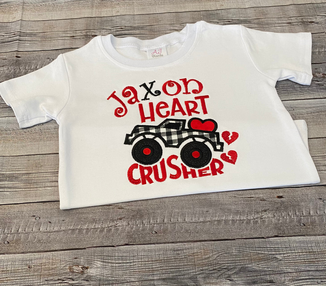 Personalized Heart Crusher shirt for boys