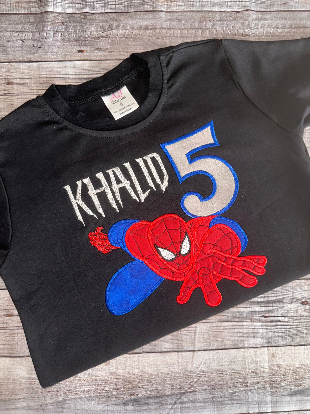 Spider Superhero Birthday Shirt