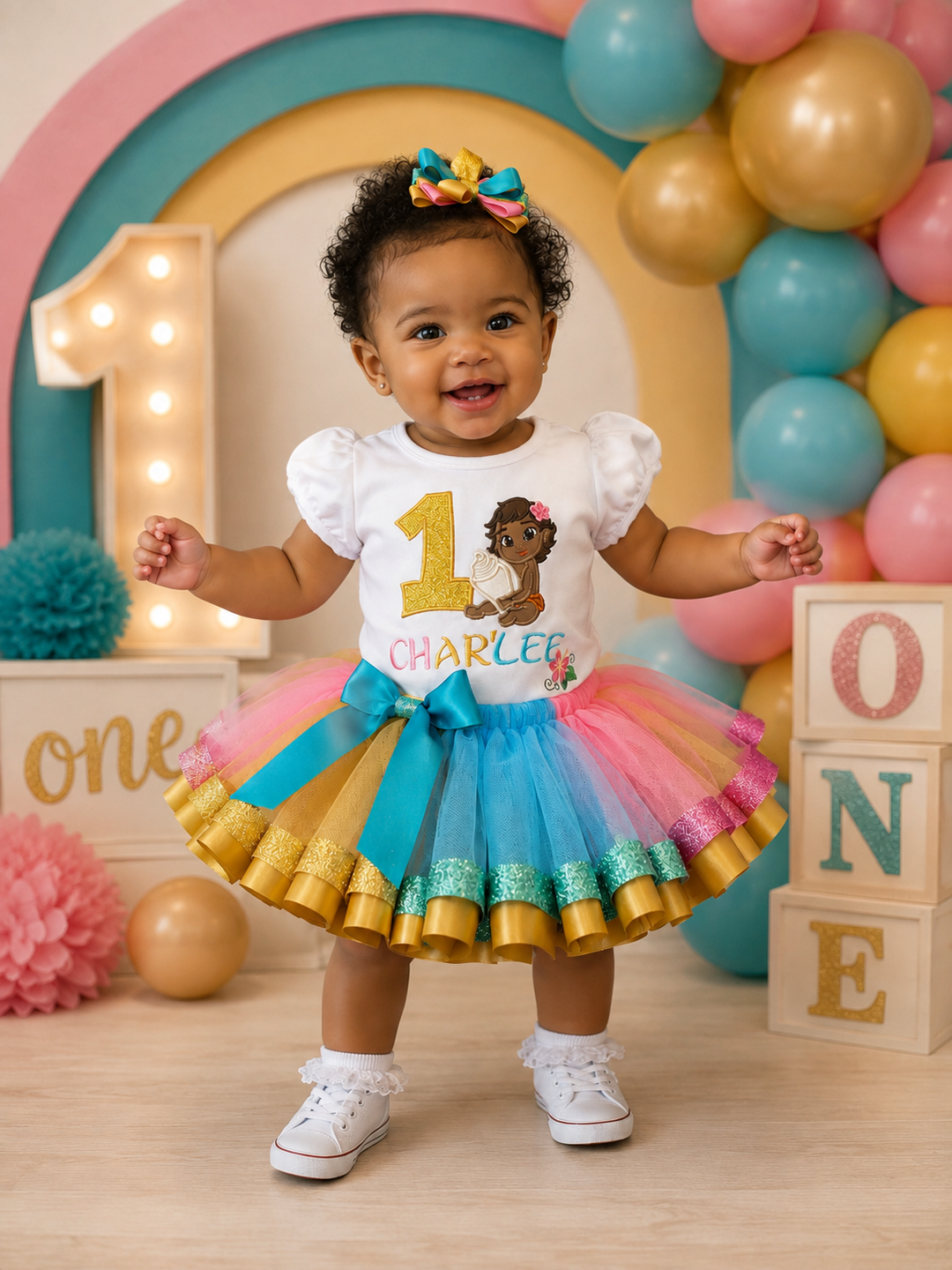 Baby Moana Inspired 1st birthday outfit