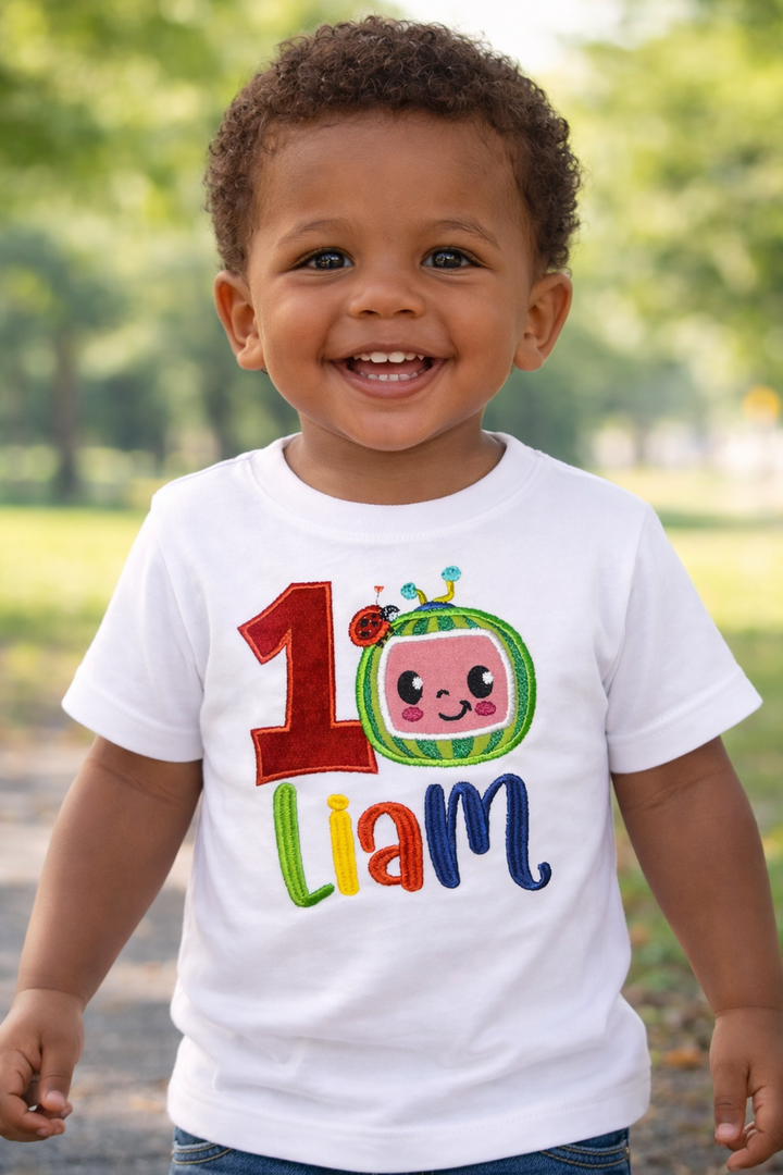 Personalized Cocomelon-inspired birthday shirt|Custom Birthday shirt for boys