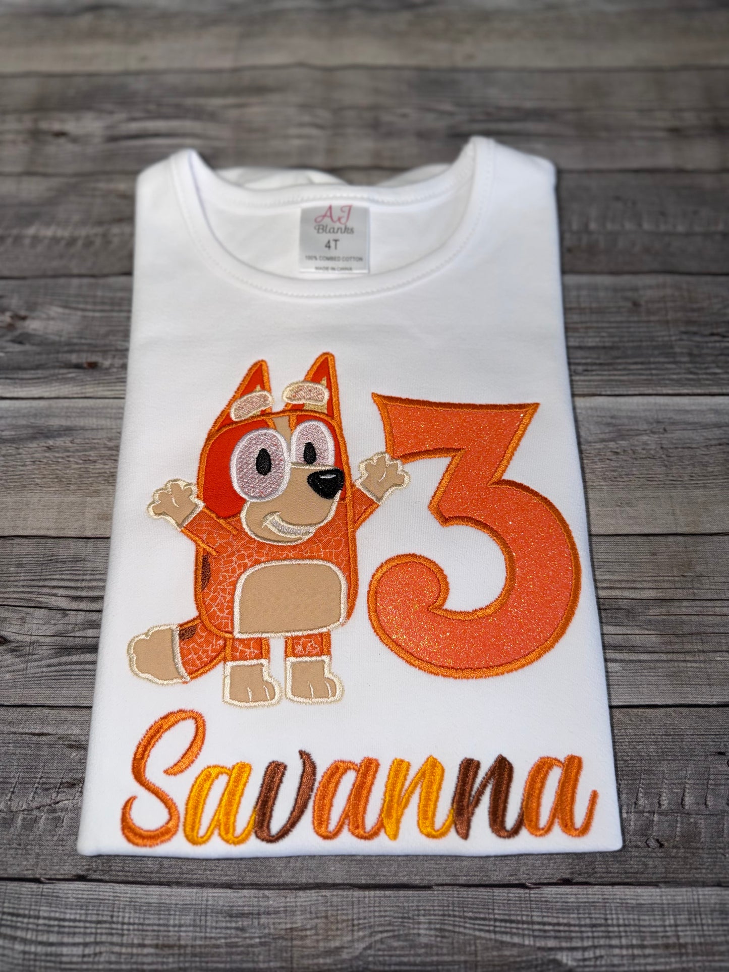 Bingo Inspired Personalized Embroidered Birthday Shirt | Custom Birthday for girls