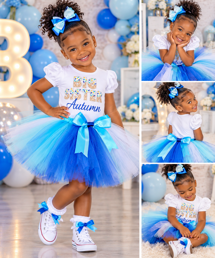 Big Sister Ice Cream Birthday Tutu Outfit