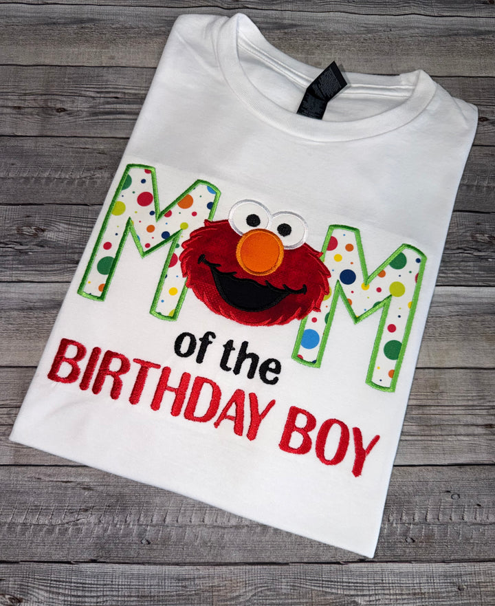 Mom is the birthday boy T-shirt|Elmo inspired