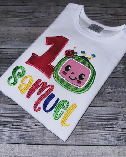 Watermelon face birthday shirt for boys