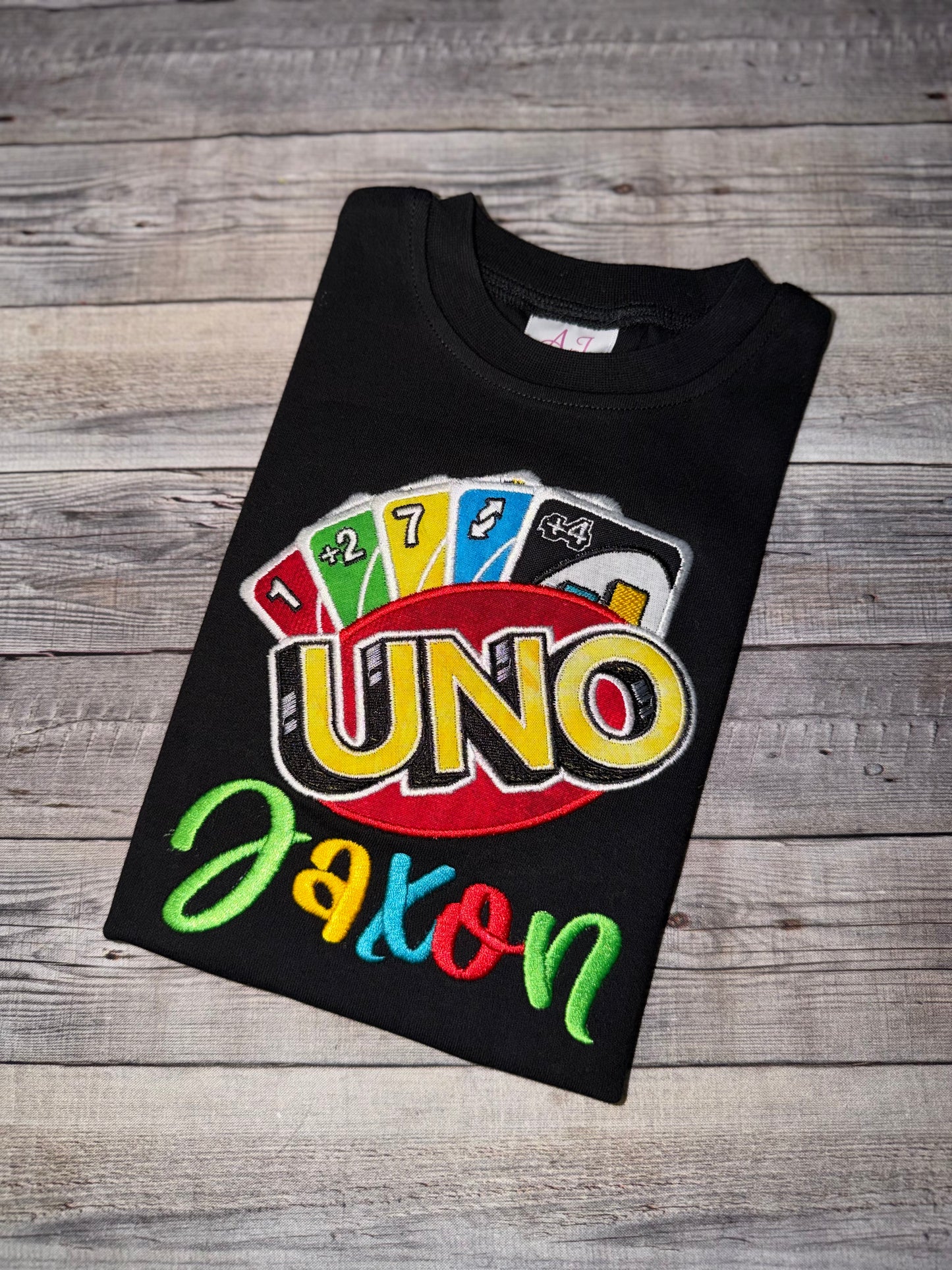 Personalized UNO Birthday Shirt for Boys – Custom Name UNO Card Shirt – Toddler Birthday Outfit