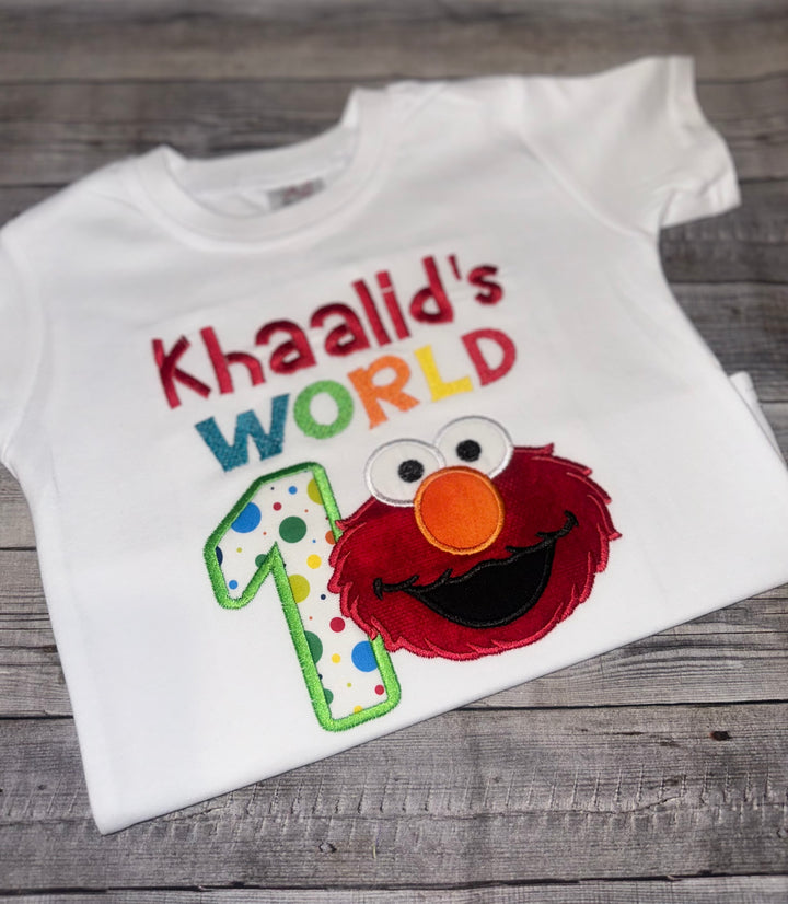 Personalized Elmo-Inspired Birthday Shirt|Custom Birthday Shirt for boys