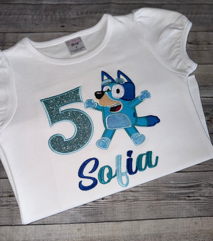 Bluey Inspired Personalized Birthday Shirt | Custom Kids Birthday Shirt