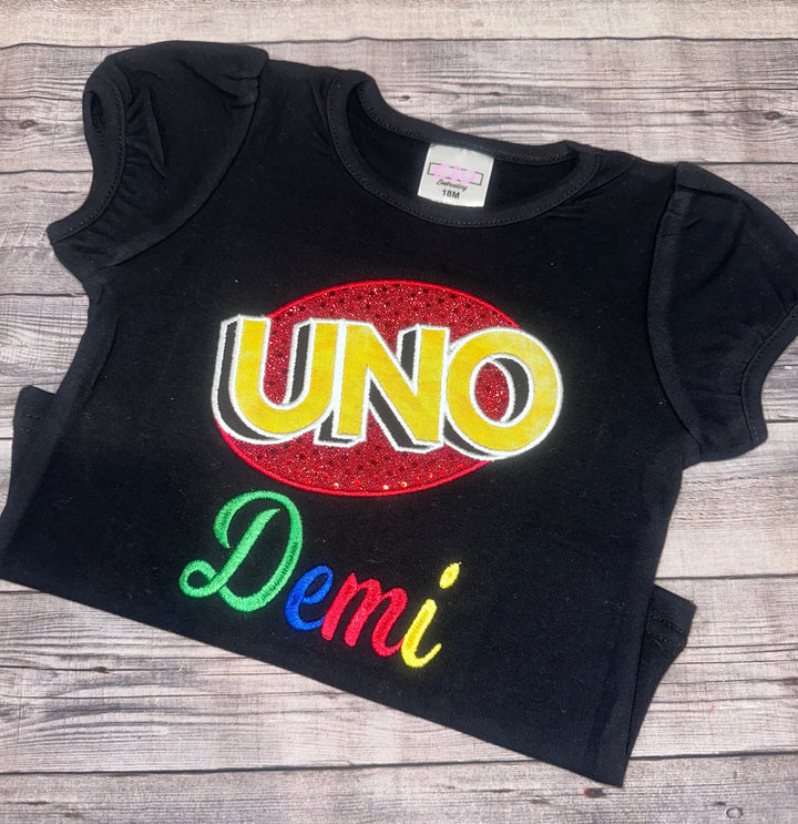 Uno birthday shirt for girls- 1st birthday