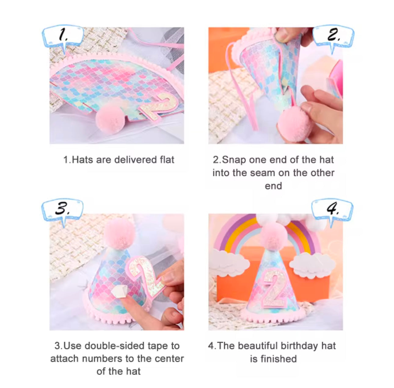 Birthday hats for toddler girls