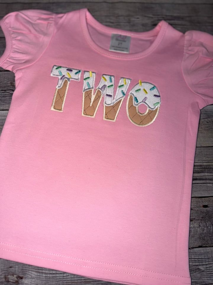 Personalized 2nd Birthday Shirt|Ice Cream theme birthday|Custom 2nd Birthday Ideas