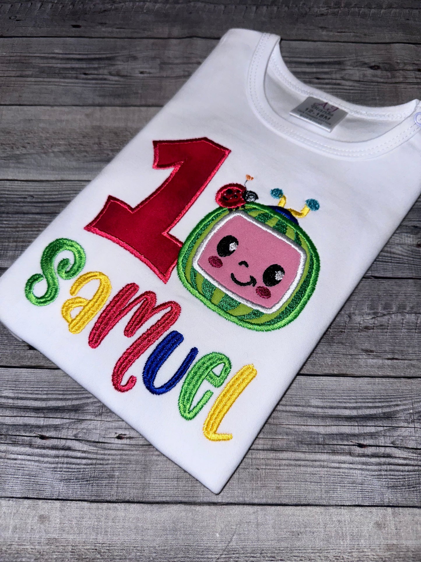 Watermelon face birthday shirt for boys