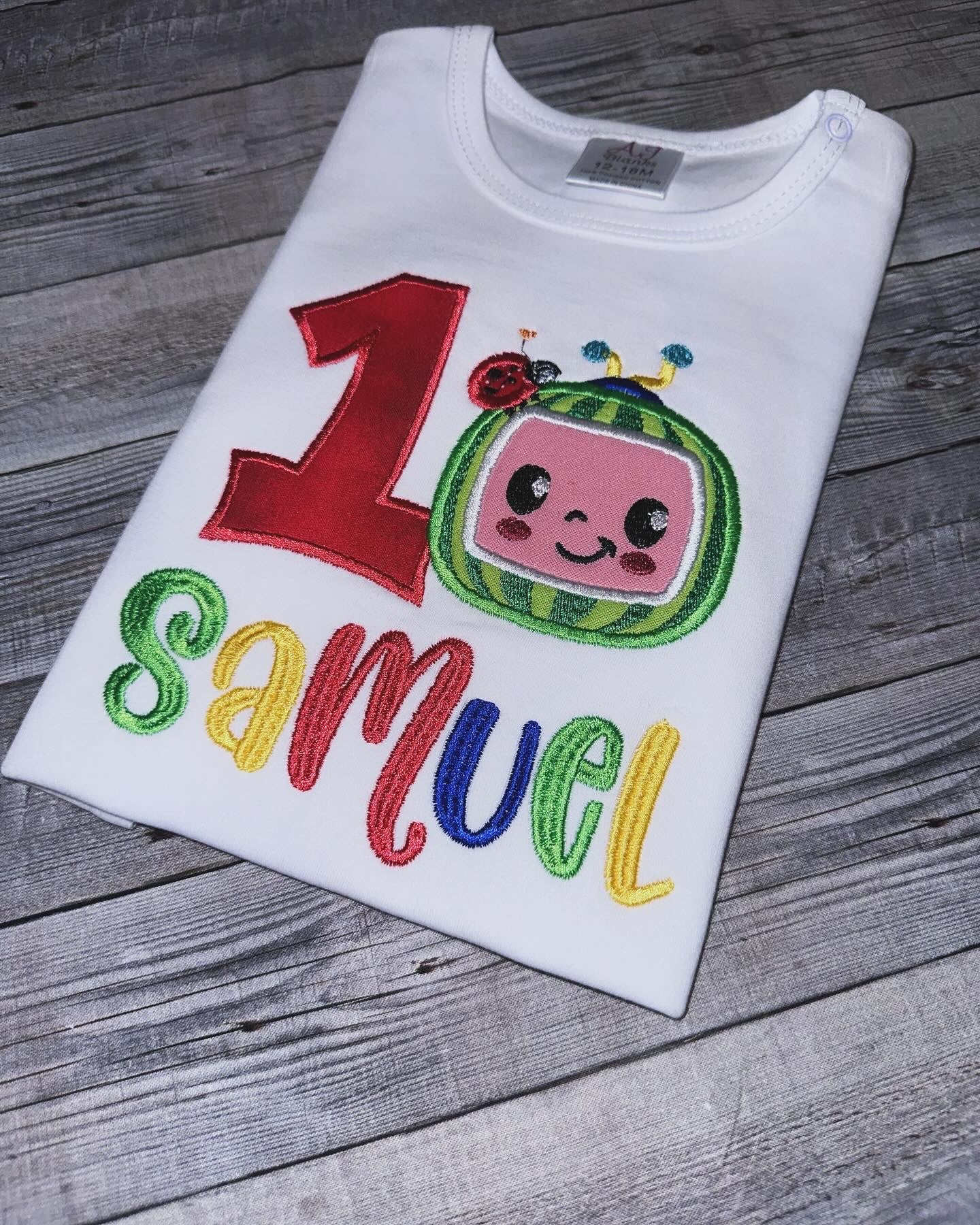 Watermelon face birthday shirt for boys