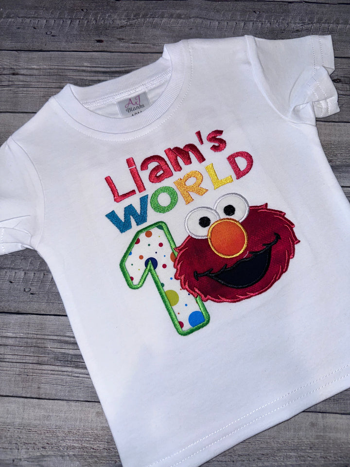 Personalized Elmo-Inspired Birthday Shirt|Custom Birthday Shirt for boys