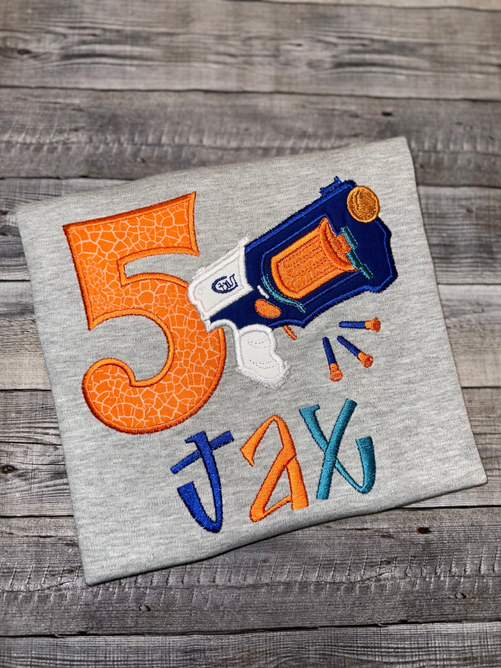 Nerf gun birthday shirt for boys 