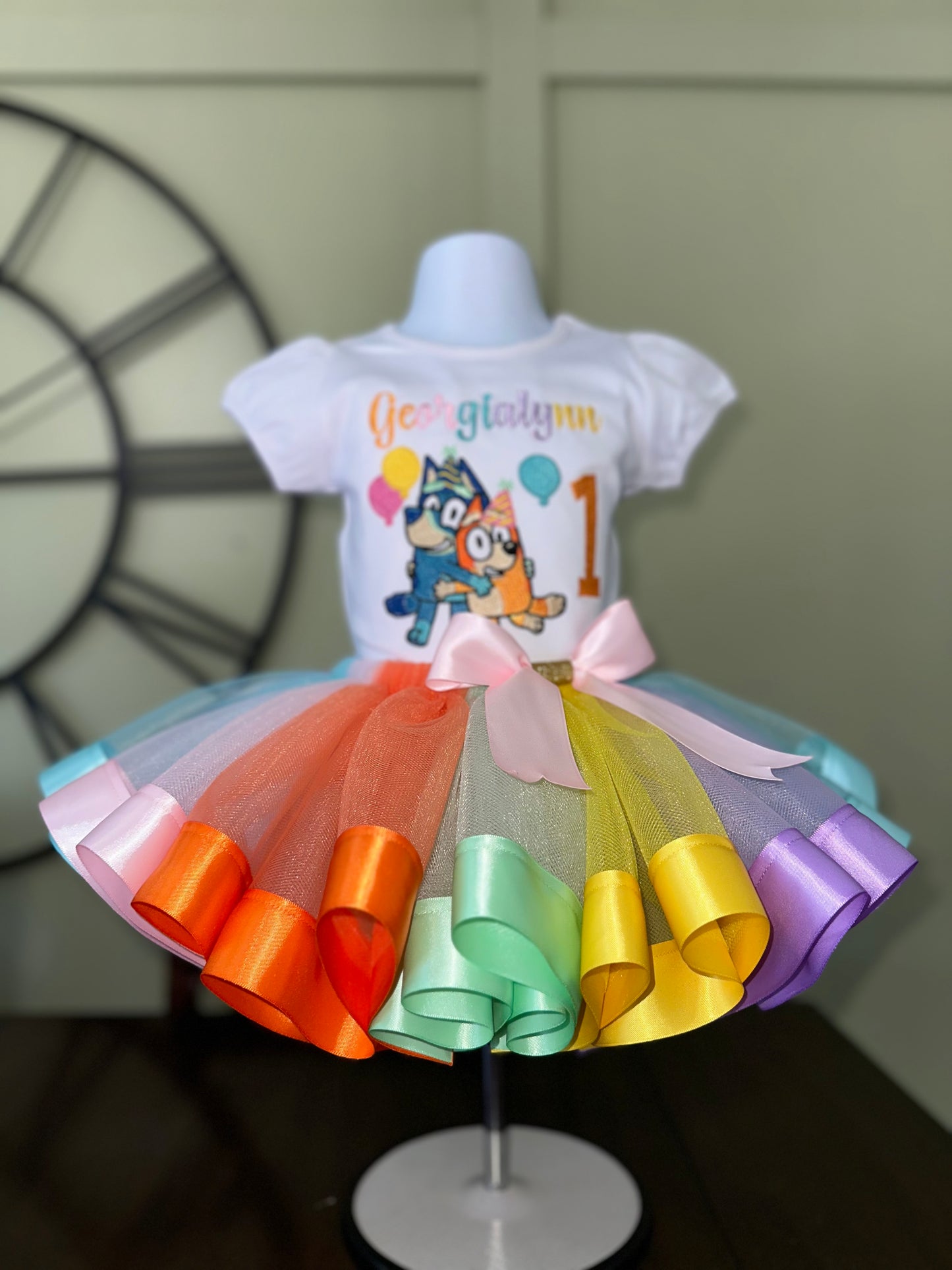 Personalized Bluey and Bingo Birthday Party Outfit for girls