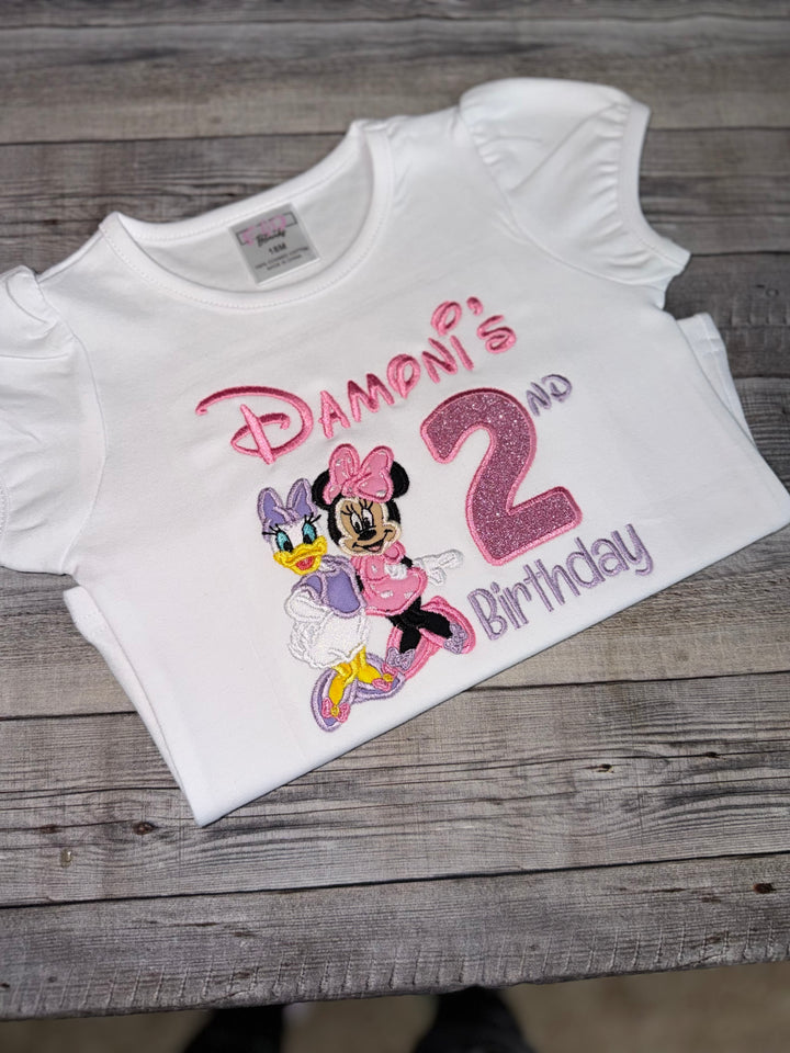 Personalized Minnie &amp; Daisy inspired Birthday tutu set for girls|Custom Birthday Outfit