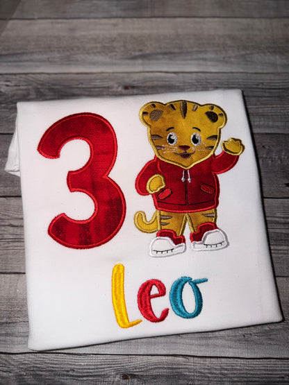 Customized Daniel Tiger Inspired Birthday Shirt – Personalized Toddler Birthday Shirt