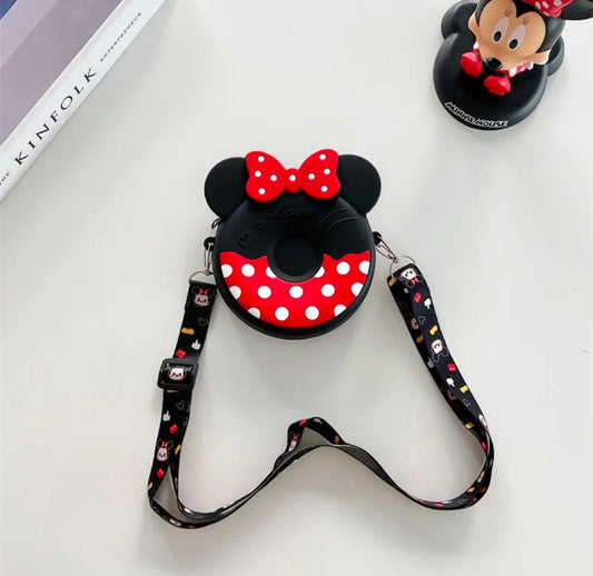 Red and black mouse ears donut bag