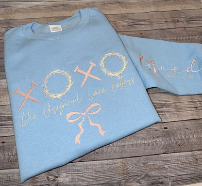 XOXO – The Original Love Letters Embroidered Sweatshirt | John 3:16