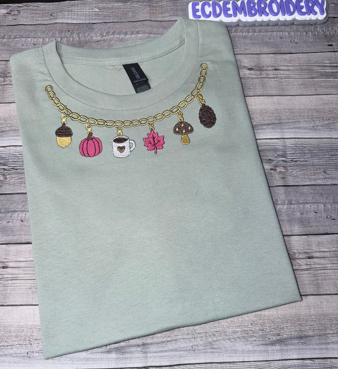 Fall Charm Embroidered Shirt
