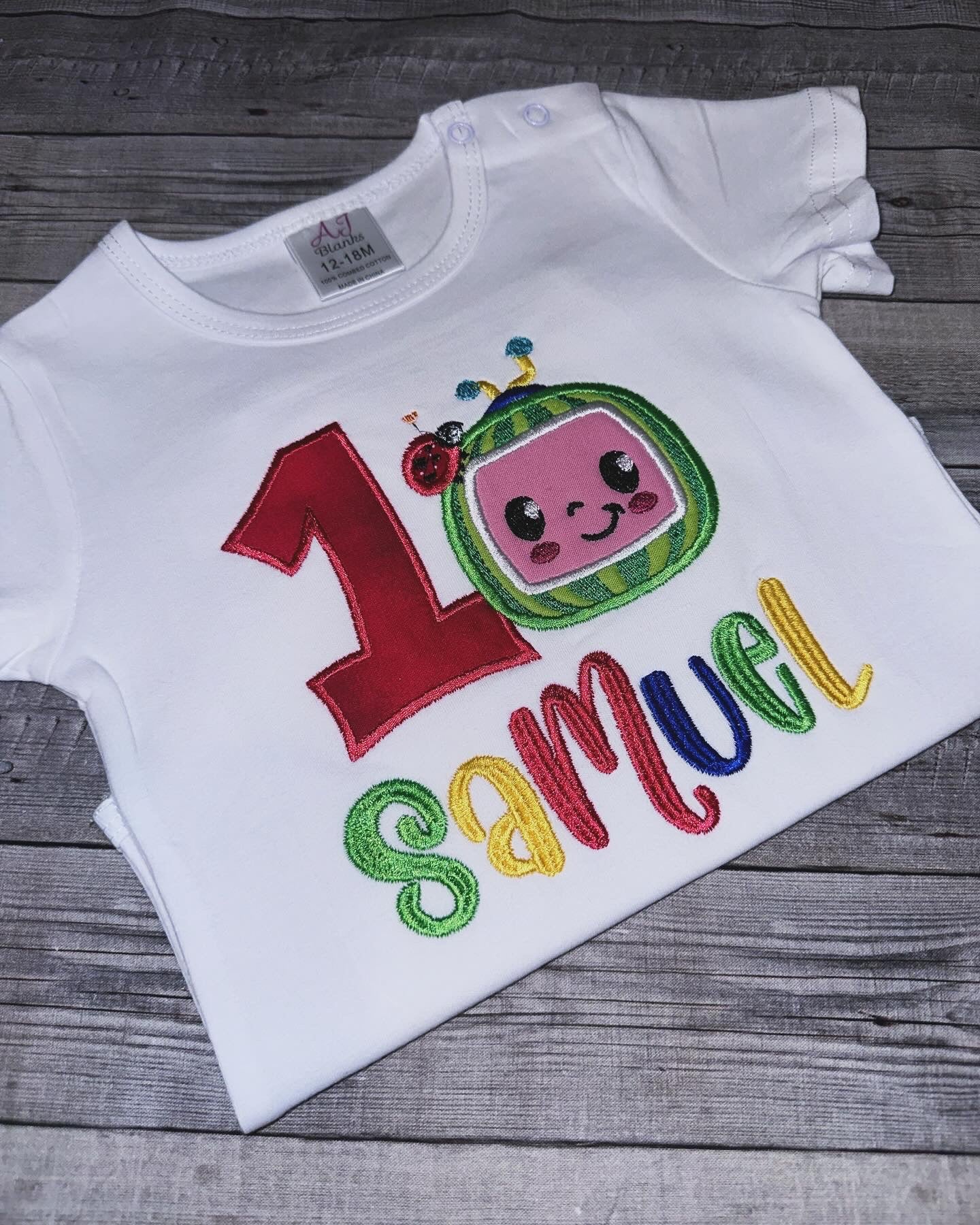 Watermelon face birthday shirt for boys