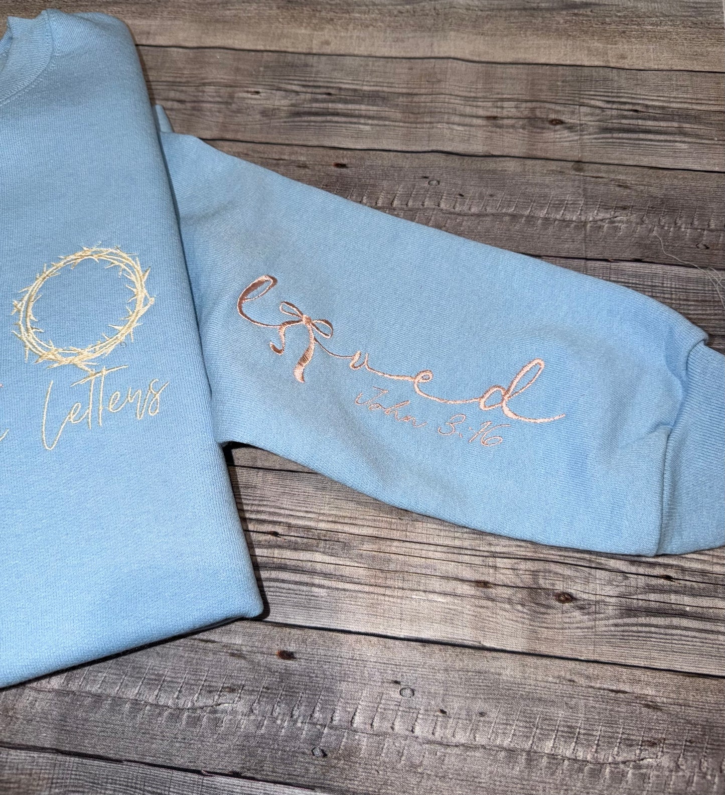 XOXO – The Original Love Letters Embroidered Sweatshirt | John 3:16