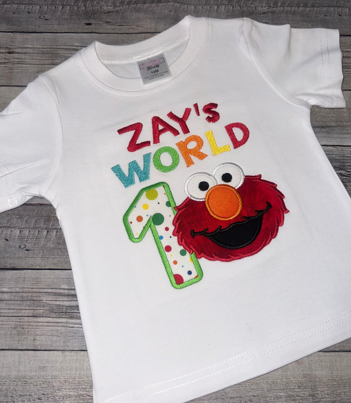 Personalized Elmo-Inspired Birthday Shirt|Custom Birthday Shirt for boys
