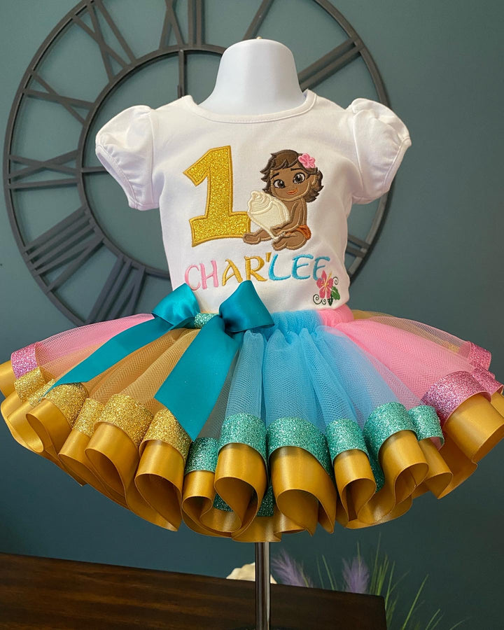 Baby Moana Inspired 1st birthday outfit