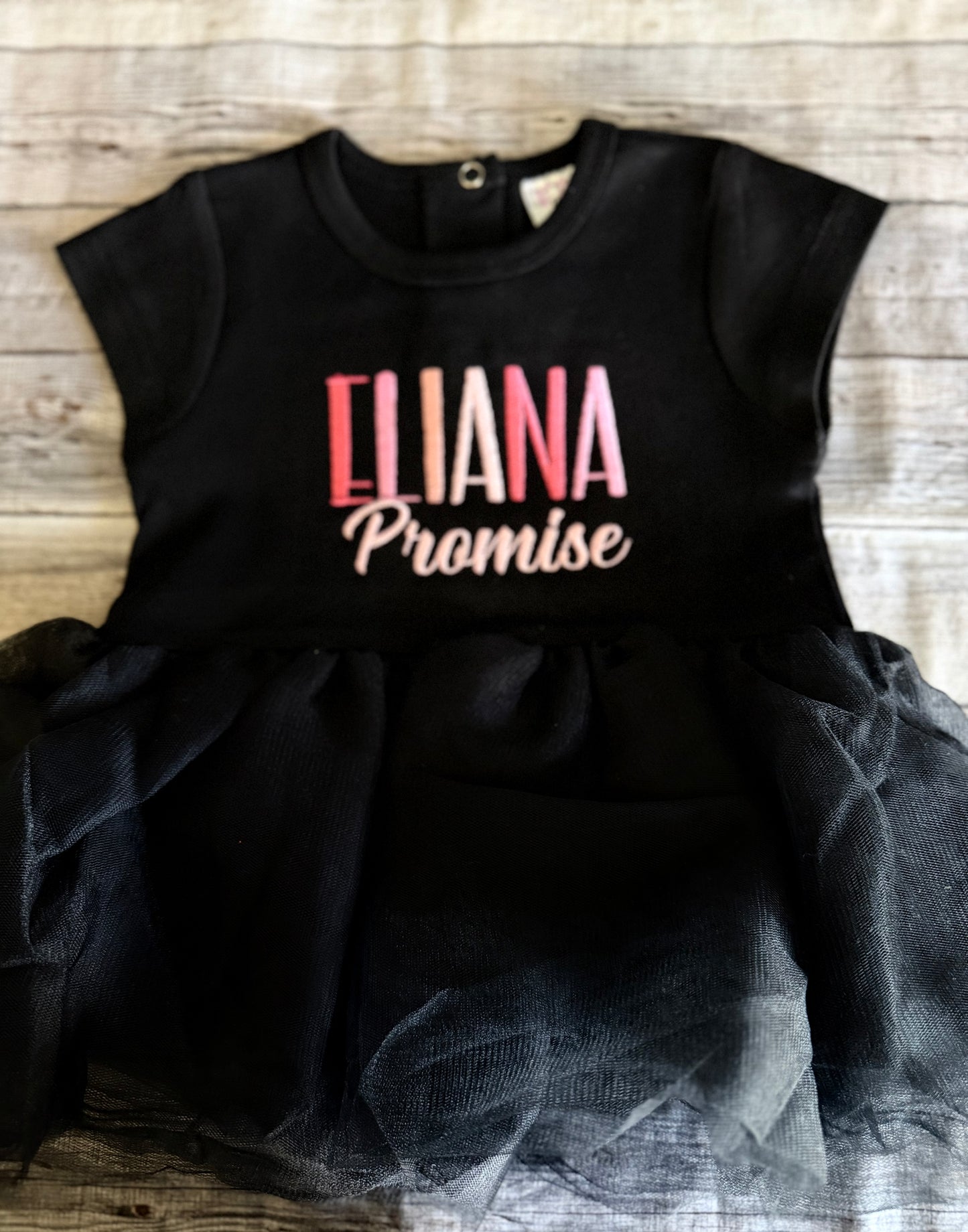 The Signature Black Tutu Romper – Personalized Name | Classic, Signature & Luxe Set