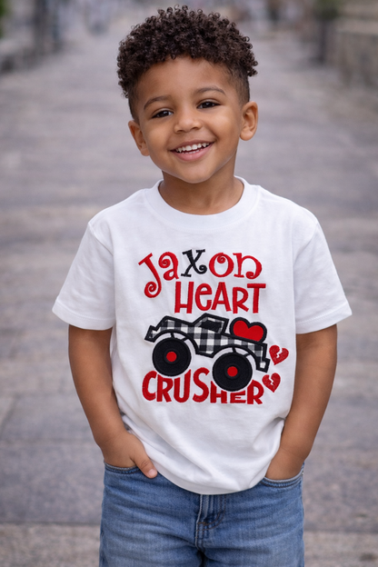 Personalized Heart Crusher shirt for boys