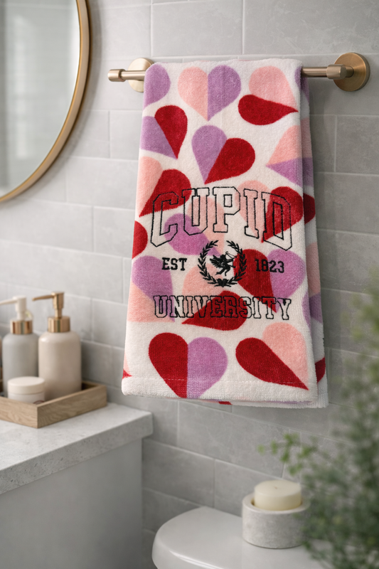 Cupid university hand towel