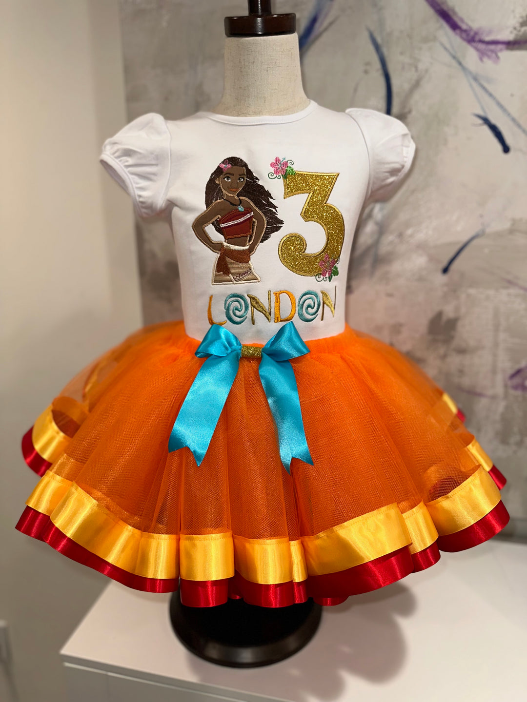 Moana Inspired 3rd Birthday Tutu Outfit