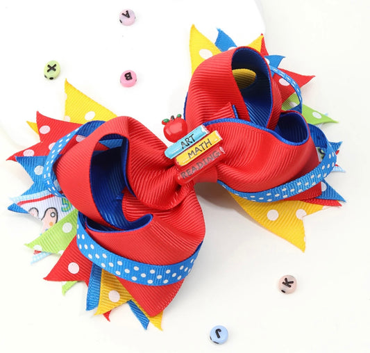 Back to school hairbow for girls