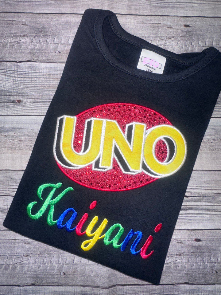 Uno birthday shirt for girls- 1st birthday
