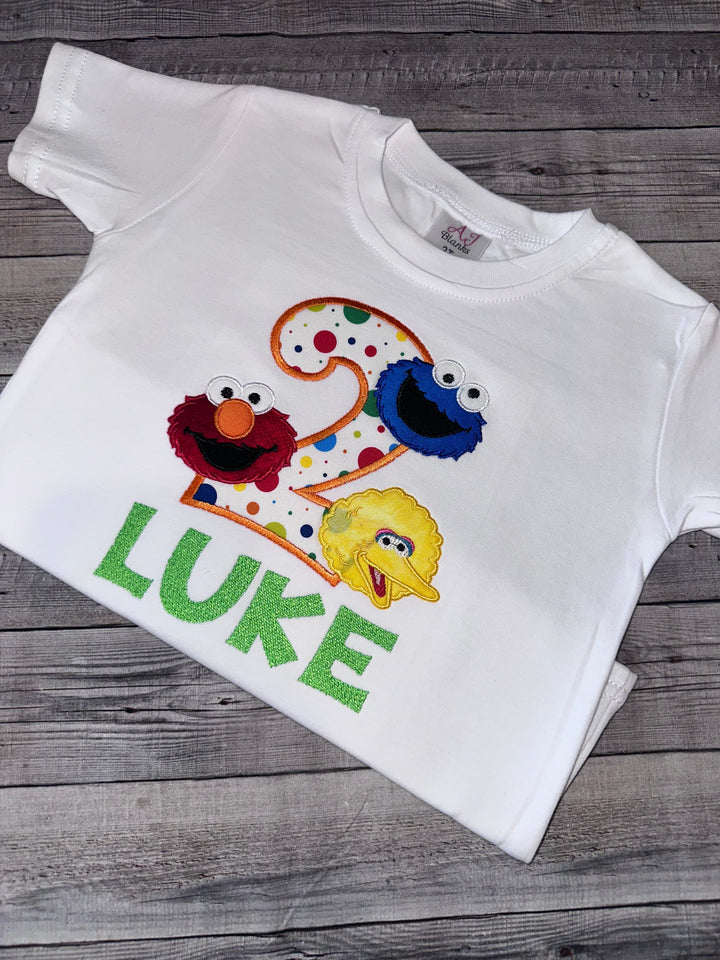 Personalized Sesame Street-Inspired Boys birthday shirt|Custom Birthday Shirt