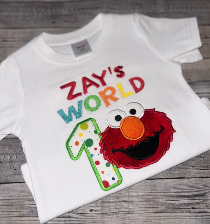 Personalized Elmo-Inspired Birthday Shirt|Custom Birthday Shirt for boys