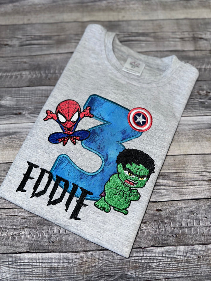 Superhero 3rd Birthday Shirt